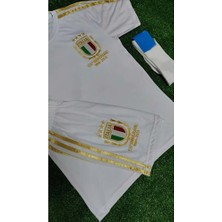 Alaturka Mix Özel Italya 125.YIL Yeni Sezon Çocuk Futbol Forması Özel Tasarım 3lü Takım Beyaz