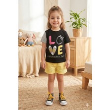 Mj Kids Ikili Şortlu Kız Takımı