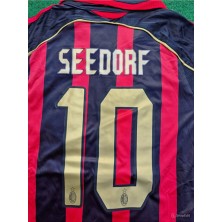 Alaturka Mix A.c M.i.l.a.n 2007 Sezonu #10 Seedorf Özel Nostalji Forması Kısa Kol (Kırmızı-Siyah)