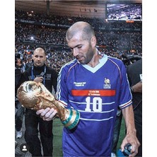 Alaturka Mix Fransa #10 Zinédine Zidane 98 Dünya Kupası Forması (Blue)