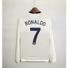 Alaturka Mix Manchester United 07/08 #7 C.ronaldo Uzun Kollu Retro Forma (White)