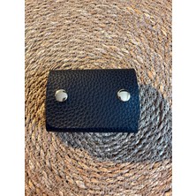 Groderi El Yapımı Minimalist Çıtçıtlı Vegan Deri Yatay Kartlık & Cüzdan