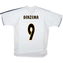 Alaturka Mix R.madrid 03/04 Iç Saha #9 Benzema Leite Futbol Forması Retro Kısa Kollu