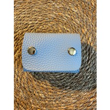 Groderi El Yapımı Minimalist Çıtçıtlı Vegan Deri Yatay Kartlık & Cüzdan