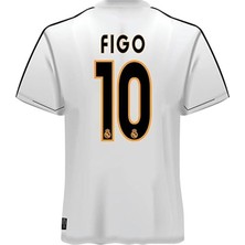 Alaturka Mix R.madrid 03/04 Iç Saha #10 L. Figo Futbol Forması Retro Kısa Kollu