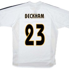 Alaturka Mix 2003/04 R.madrid Iç Saha #23 D./beckham Futbol Forması Retro Uzun Kollu Beyaz