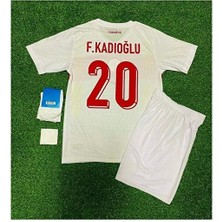 Alaturka Mix Türkiye Milli Takımı Euro 2024 F.e.r.d.i K.a.d.ı.o.ğ.l.u Çocuk Deplasman Forması 4'lü Set (Beyaz)