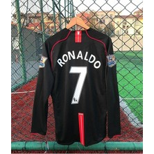 Alaturka Mix Manchester United 07/08 #7 C.ronaldo Uzun Kollu Retro Forma (Black)
