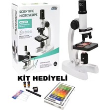 Reidan Çocuk Mikroskop Kiti Eğitici Biyolojik Zoom LED Işıklı 100X 400X 1200X ST1200X