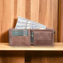 Gp Iguana Deri Cüzdan, 6 Kart ve Bozuk Para Bölmeli, Karamel Kahve Deri