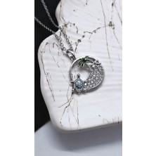 Serenity Deniz Sahil Figür Çelik Kolye