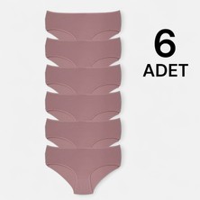 Erdenay Tekstil Penye Licralı Kadın Bato Külot 6'lı - Gül Kurusu