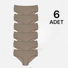 Erdenay Tekstil Penye Licralı Kadın Bato Külot 6'lı - Ten