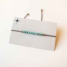 THEIA GemWorks Kav — Turkuaz & Hematit Ip Bileklik