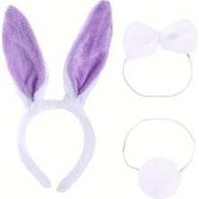 Osense Lila Mor Tavşan Kostüm Seti Kız Çocuk – Tütü Etekli 4 Parça