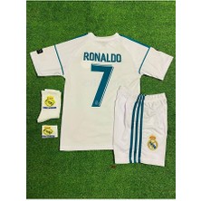 Alaturka Mix R.e.a.l M.a.d.r.i.d 2018 Kiev Şampiyonlar Ligi Cristiano Ronaldo Çocuk Forması 4'lü (Armalı Set)