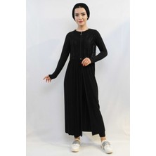 Moda Çizgi Piliseli Yelek MC714 Siyah