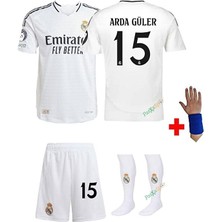 Alaturka Mix Real Madrid 2025 Arda/.güler Beyaz Çocuk Forması Şort Çorap Bileklik Hediyeli..
