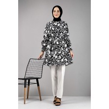 Moda Çizgi Desenli Tunik