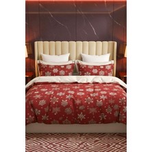 More Home  Çift Kişilik Yorgan Kılıfı + Yastık Kılıfı (Çarşafsız) Kar Tanesi