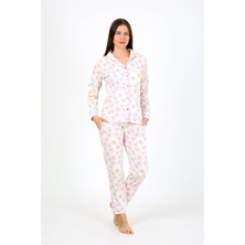 Moda Çizgi Kadın Penye Uzun Kol Pijama Takım 2776