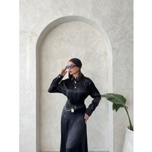 H1Style Kaliteli Kraşlı Saten  Gömlek