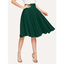 Gümüş Collection Saten Kloş Etek