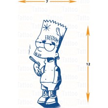 Tattoo 1 Ay Kalıcı Gerçekçi Simpsons Gangstar Model 24 Saat Sonra Kararan Yapıştırma Geçici Dövme