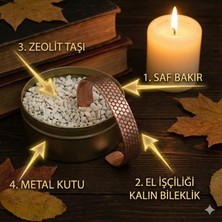 Neefy Doğanın Zarafeti ve Ustalığın Buluşması: Saf Bakır El Işi Bileklik & Zeolit Taşı Hediye Seti