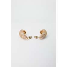 Stella Fortis Damla Form Zirkon Süslemeli Küpe – Bottega Tarz | Altın & Gümüş