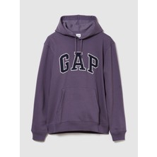 Gap Erkek Mor Gap Logo Relaxed Fleece Sweatshirt