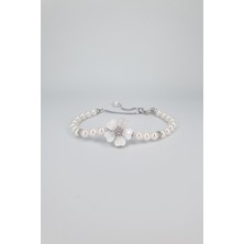 Stella Fortis Inci Detaylı Çiçek Figürlü Bileklik – Barok Inciler | Altın & Gümüş