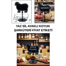 Manken İstanbul 20 Adet Yaz Sil Mini Boy Standlı Etiketi Şarküteri Koyun Peynir Etiketi