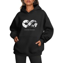 ModaSize Üç Iplik Kapşonlu 10 Kasıma Özel Sweatshirt - Siyah