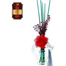 Aşk-ı Sermest Ölümsüz Aşk Çiçek Serisi Leylak Kokulu 5 x 60 ml Kalp Şişe Bambu Çubuklu Ortam Kokusu