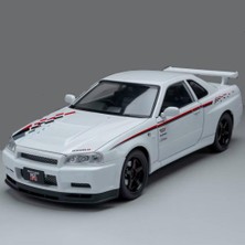 Hobbiez World Nissan Skyline Gt-R R34 Nismo Edition Beyaz 1/24 Model Araba