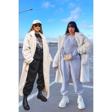 Vladivosto Iki Iplik Süper Yüksek Bel Bol Kalıp Oversize Eşofman Altı