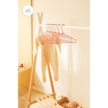 Ocean Home Textile 6'lı Pembe Renk Kumaş Kaplı Metal Bebek Giysi Askısı19.5 x 30 x 0.3 cm