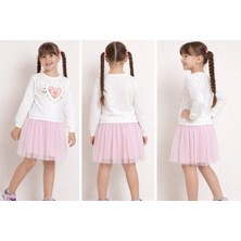 Kız Çocuk Tütülü Etekli 2 Li Takım