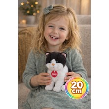 Trudi Peluş Siyah Beyaz Kedi 20 cm