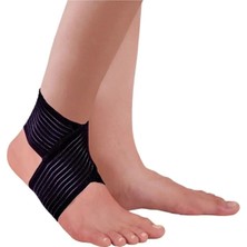 Supportline Unisex Siyah Ayak Bileği Sekiz Bandajı Ortopedik Koruyucu ve Destekleyici (8 Şeklinde )