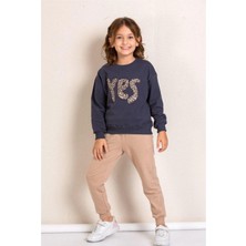 Yes/no Baskılı Ikili Kız Çocuk Alt Üst Takım