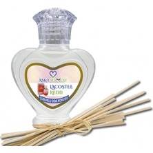 Aşk-ı Sermest Toptan Lacosstee Redd Çiçek Aromalı Bambu Çubuklu Oda Kokusu Reed Diffuser Ortam Kokusu Parfüm, Kalp Şişe, 60 mL, 5 Adet