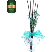 Aşk-ı Sermest Toptan Meczub Mix Serisi Vanilya & Tarçın Kokulu 5 x 60 ml Kalp Şişe Bambu Çubuklu Ortam Kokusu Reed Diffuser Oda Kokusu