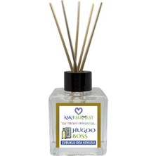 Aşk-ı Sermest Toptan Hindistan Cevizi&Yasemin Aromalı Bambu Çubuk Oda Kokusu Parfüm,  Küp Şişe, 60ml, 10 Ad