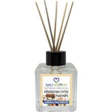 Aşk-ı Sermest Toptan Çikolata&Sakız Aromalı Bambu Çubuklu Oda Kokusu Reed Diffuser Ortam Kokusu Parfüm,  Küp Şişe, 60 mL, 5 Adet