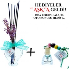 Aşk-ı Sermest Meczub Aşk Serisi Aşk Bahçeleri Kokulu 3 x 60 ml Kalp Şişe Bambu Çubuklu Ortam Kokusu