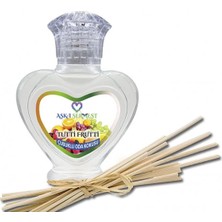 Aşk-ı Sermest Toptan Leylak Aromalı Bambu Çubuklu Oda Kokusu Reed Diffuser Ortam Kokusu Parfüm, Kalp Şişe, 60 mL, 5 Adet