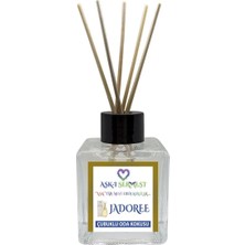 Aşk-ı Sermest Toptan Freesia&Magnolia Aromalı Bambu Çubuklu Oda Kokusu Reed Diffuser Ortam Kokusu Parfüm,  Küp Şişe, 60 mL, 5 Adet