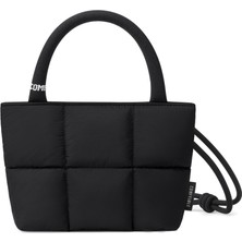 Comfyable Puffy Mini El Çantası – Kapitone Tasarım, Ayarlanabilir Askılı, Küçük ve Hafif Çapraz Askılı Çanta - Siyah